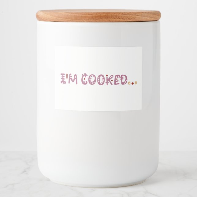 I'm cooked  food label (Front)