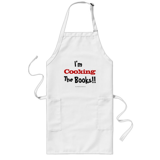 I'm Cooking The Books! Famous Accounting Quote Long Apron (Front)