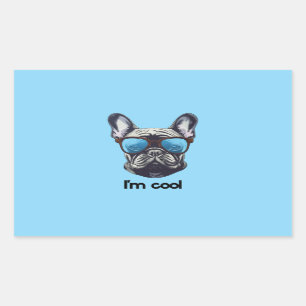 I'm Cool Dog Rectangular Sticker