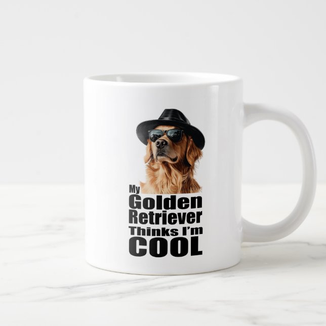 I'm Cool Golden Retriever Large Coffee Mug (Right)