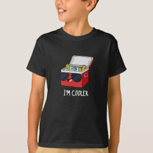 I'm Cooler Funny Ice Cooler Box Pun Dark BG T-Shirt