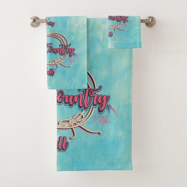 I'm Country Y'all, Cowgirl Bath Towel Set (Insitu)
