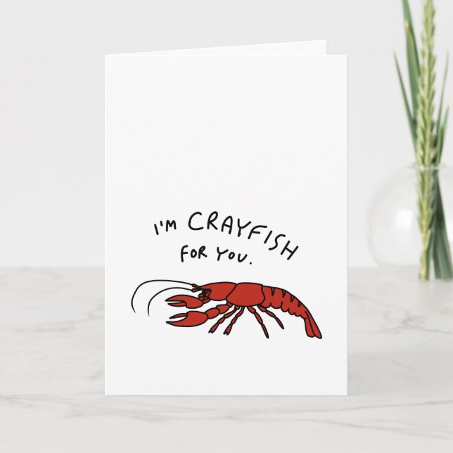 "I'm crayfish for you" Valentine's Card (Front)