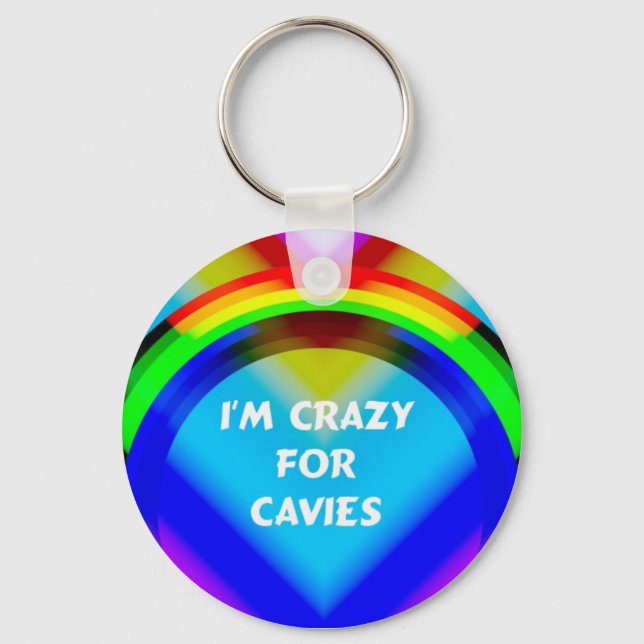 I'm Crazy for Cavies Guinea Pig Keychain (Front)