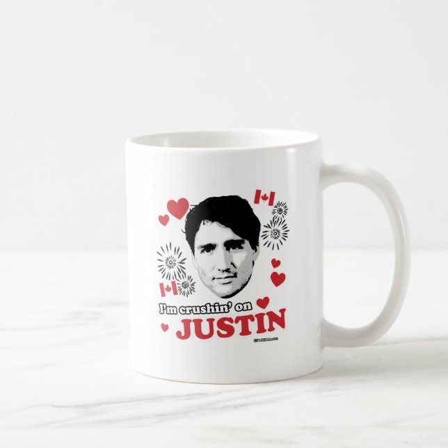 I'm crushin on Justin -.png Coffee Mug (Right)
