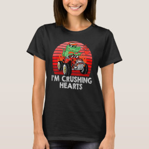 Im Crushing Heart Rex Dinosaur Riding Car Valentin T-Shirt
