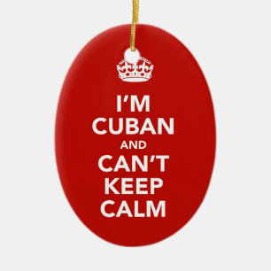I'm Cuban and I can't Keep Calm Ceramic Tree Decoration