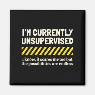 I'm Currently Unsupervised I Know It Novelty Sarca Magnet