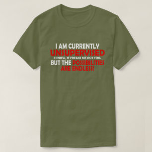 I'M CURRENTLY UNSUPERVISED. THE POSSIBILITIES! T-Shirt