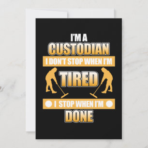 I'm Custodian School Caretaker Janitor Appreciatio Thank You Card