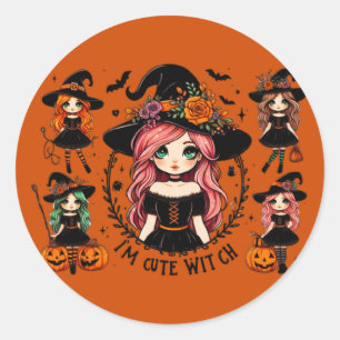 I'm Cute Witch Stickers