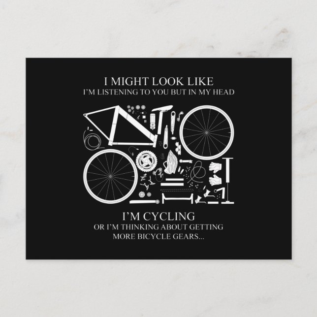 I'm Cycling Or I'm Thinking Gifts For Bike Lovers Postcard (Front)