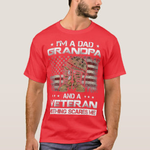 Im Dad Grandpa And A Veteran Proud US Grandpa Dad  T-Shirt