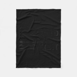 Im Dad Right Black Usa Flag Fathers Day Vintage Fleece Blanket