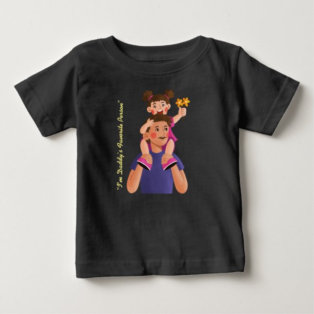 I'm Daddy's Favourite Person" Baby Fine Jersey T-Shirt (Front)