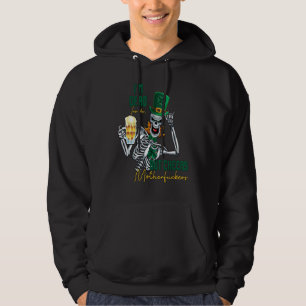 I'm Dead Inside But Cheers Funny Skeleton St Patri Hoodie
