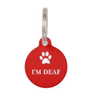 "I'M DEAF" Awareness Pet Tag