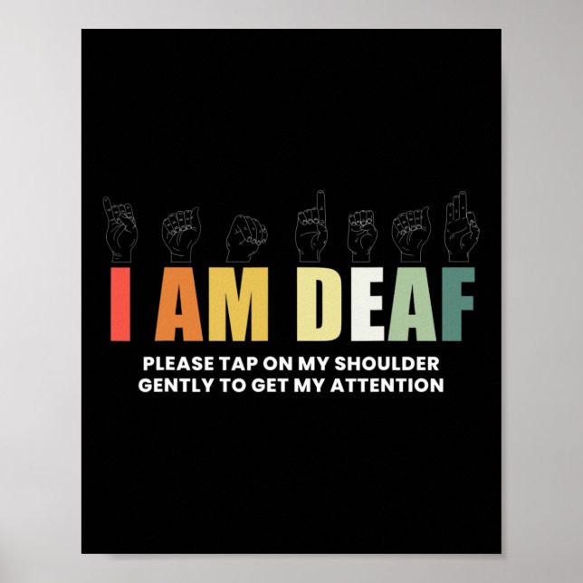 Im Deaf Deaf-Mute Sign-Language  Poster (Front)