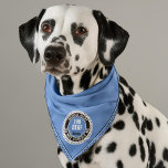 I'm Deaf Pet Medical Alert Custom Name Blue Black Bandana<br><div class="desc">This highly visible and colourful bandanna for deaf dogs and pets features a border of cute paw prints and "medical alert" "do not startle me" text. Additional text is customisable with your pets name and medical concern and will give you peace of mind in the event of an emergency. Fire,...</div>