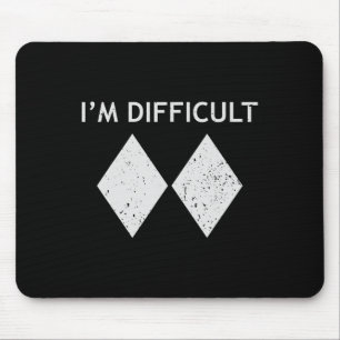 I'm Difficult Cool Skiing Stuff For Men Ski Snowbo Mouse Pad