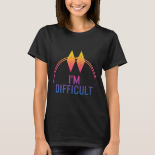 I'm Difficult Double Black Diamonds Ski Track Snow T-Shirt