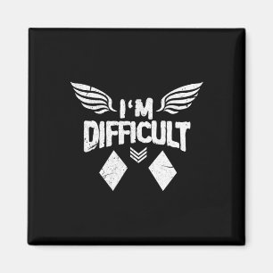 I'm Difficult Double Diamonds Ski Snowboarding Gif Magnet