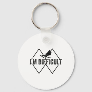 I'm Difficult Funny Ski Snow Skier Skiing Downhill Key Ring