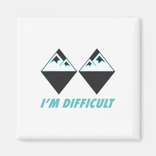 I'm Difficult Ski Double Black Diamonds Colorado M Magnet