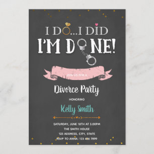 Im done divorce party invitation