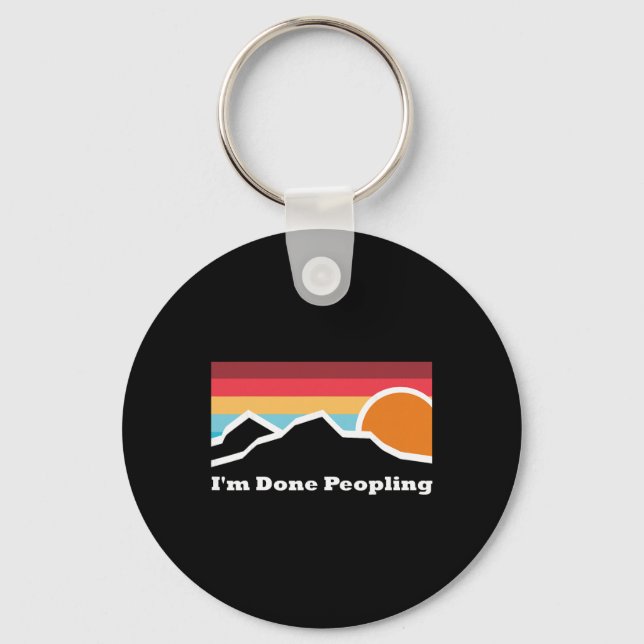 I'm Done Peopling Camping Mountain Climbing Advent Key Ring (Front)