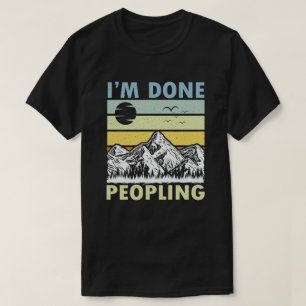 I'm Done Peopling Vintage Sunset Mountain T-Shirt