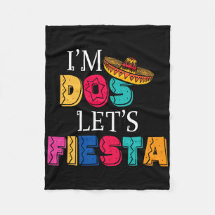 I'm Dos Let's Fiesta Taco Twosday 2nd Birthday 2 Y Fleece Blanket