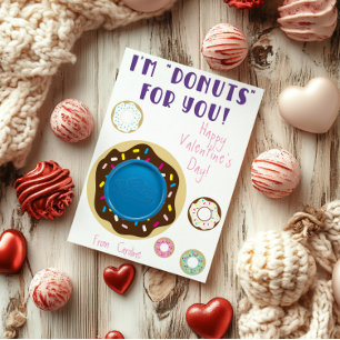 I'm "Doughnuts" for you! Play Doh Valentine's gif Enclosure Card