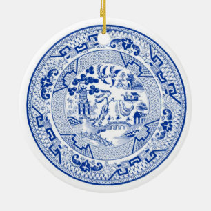 I'm Dreaming of a (Blue &) White Christmas Ceramic Ornament