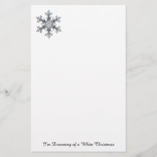 I'm Dreaming of a White Christmas - Snow flake Stationery