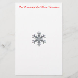 I'm Dreaming of a White Christmas - Snow flake Stationery