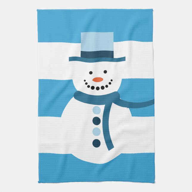 I'm Dreaming Of A White Winter Snowman Tea Towel (Vertical)