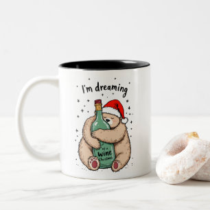 I'm Dreaming of a Wine Christmas Two-Tone Coffee Mug