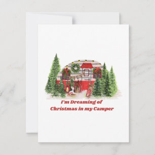 I'm Dreaming of Christmas in My Camper on a Holiday Card