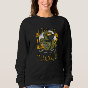 I'm Duckja Yellow Ninja Duck Bath Duckie Duckling Sweatshirt