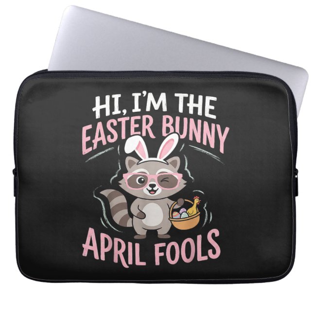 Im Easter Bunny April Fools Laptop Sleeve (Front)