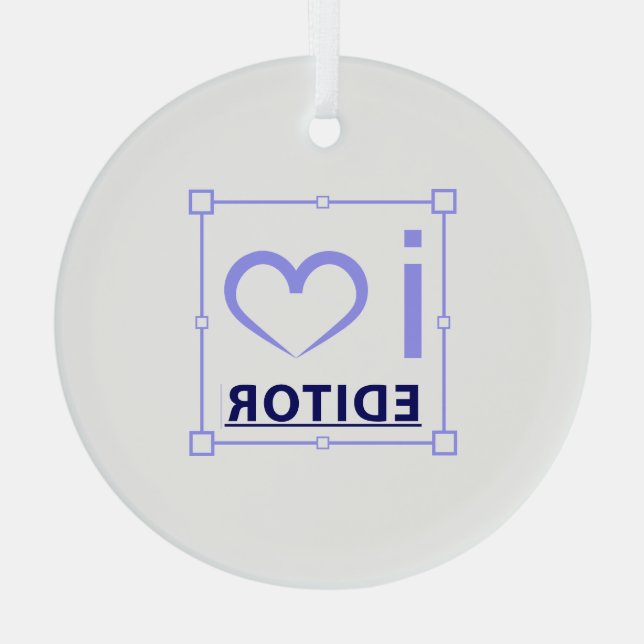 I'm Editor Glass Tree Decoration (Back)