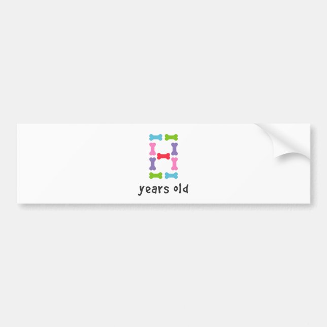 I'm Eight Years Old Bumper Sticker (Front)