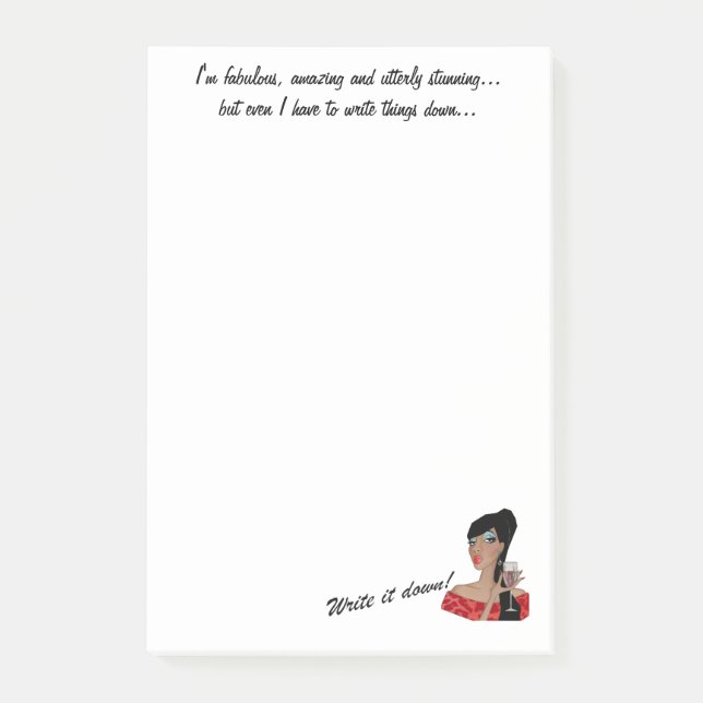 "I'm Fabulous, Amazing, Stunning..." DIVA  Post-it Notes (Front)
