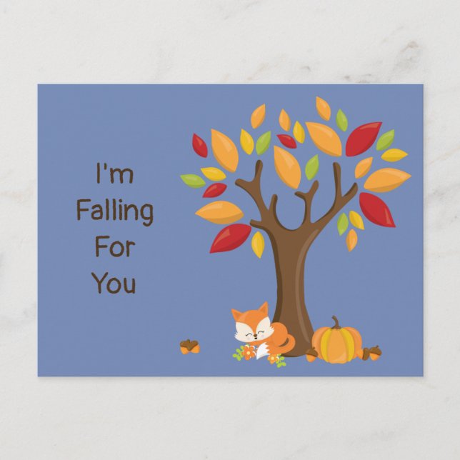 I'm Falling For You Autumn Tree Postcard (Front)