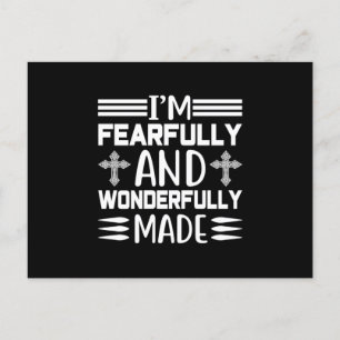 I'm Fearfully And Wonderfully Made Announcement Postcard