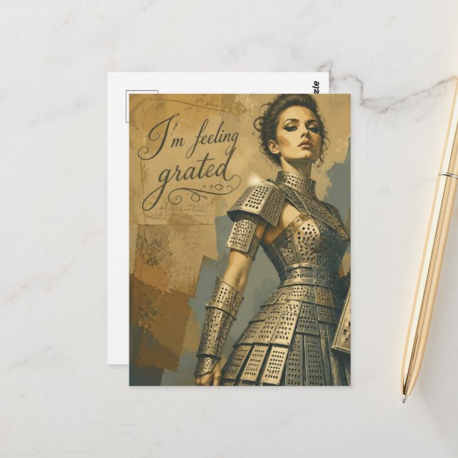 Im Feeling Grated Cheese Grater Fantasy Fashions Postcard (Front/Back In Situ)