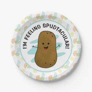 I'm Feeling Spudtacular Potato Paper Plate