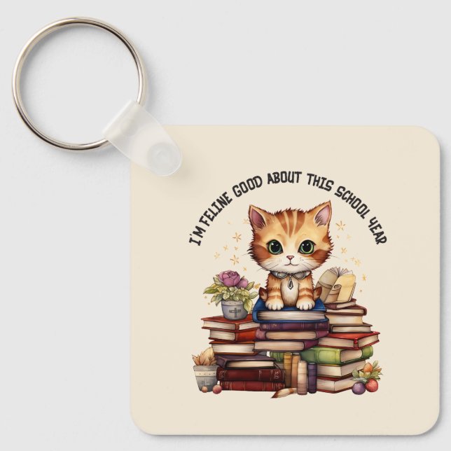 I'm Feline Good About This School Year Key Ring (Front)