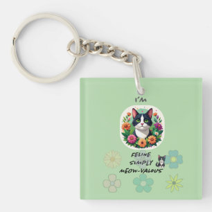I'M FeLine Simply Meowvalous .. cat lovers  Key Ring